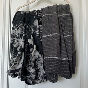 Flowers and Stripes Infinity Scarf Bundle